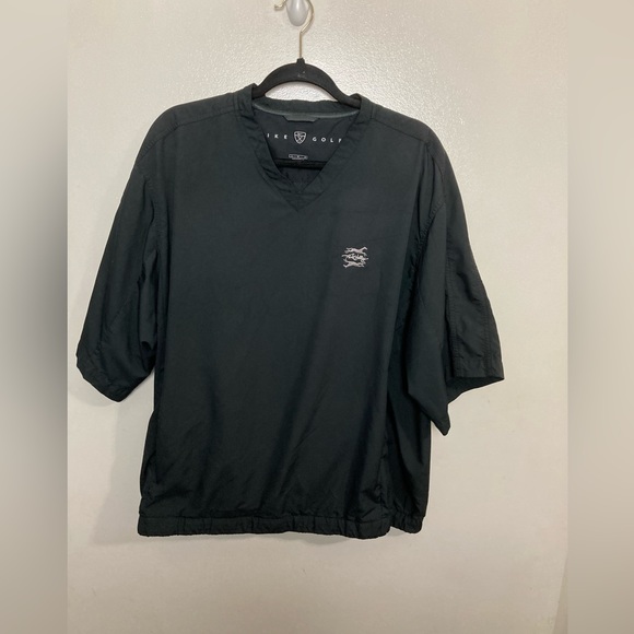 Nike Golf black short sleeve v neck windbreaker pullover. Hunt Valley. Large - Picture 2 of 5